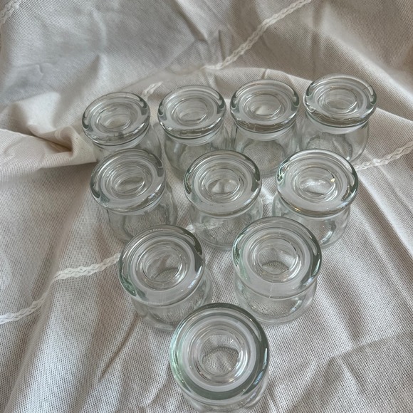 10 glass Apothecary jars with glass lid 2 ounce glass jar for candles - Picture 7 of 9